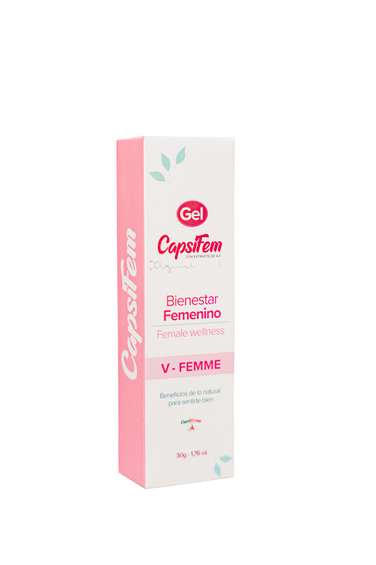 Capsifem® Capsaicin Gel 3-pack bundle showing small tubes of natural menstrual pain relief gel for women and teens.